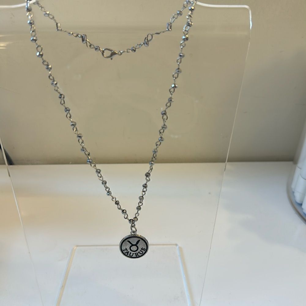 Taurus Silver Necklace zodiac